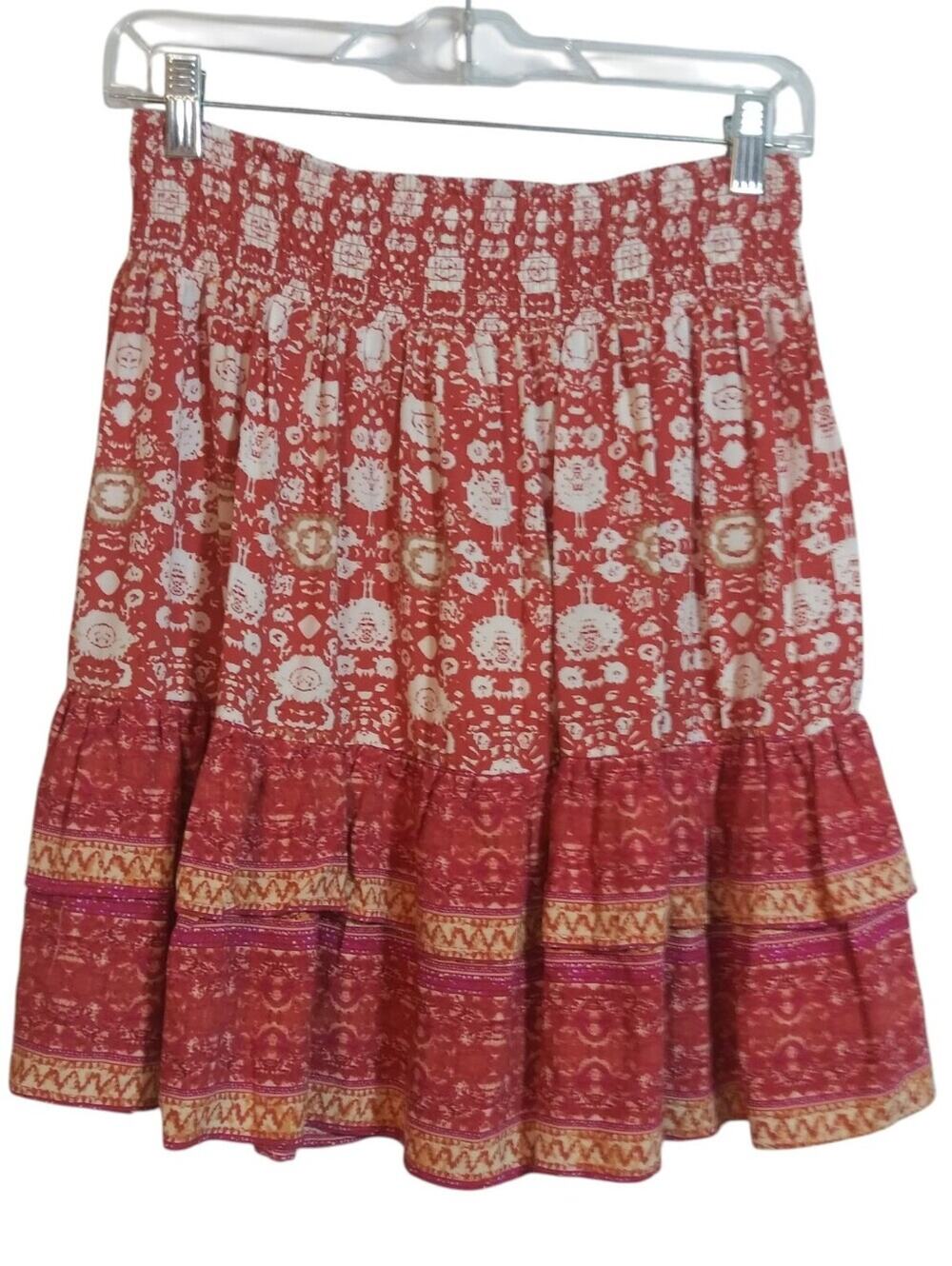 Cynthia Rowley Boho Tiered Women's Mini Skirt Size M
